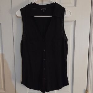 Express Black Sleeveless Blouse